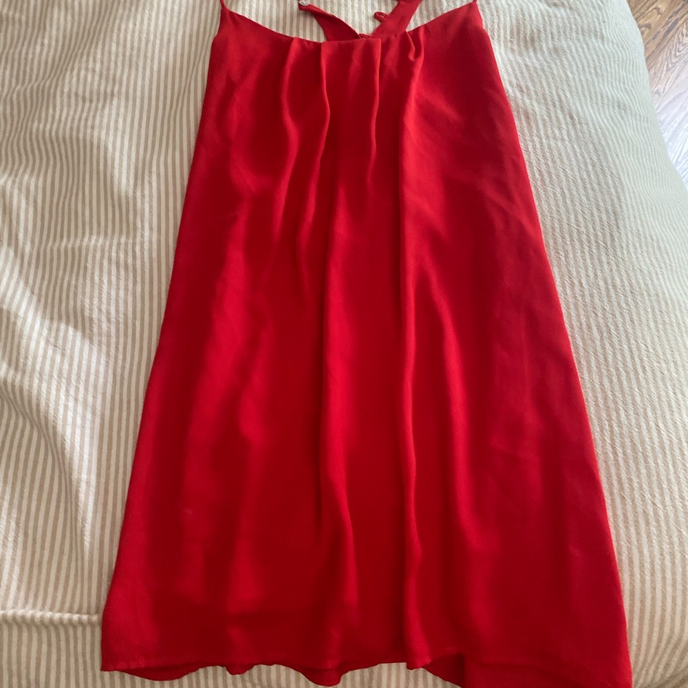 Red mini dress